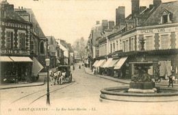 St Quentin * La Rue St Martin * Attelage * épicerie Marchand De Vins - Saint Quentin