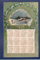 CPA Calendrier 1908 Gaufrée Embossed Circulée - Sonstige & Ohne Zuordnung