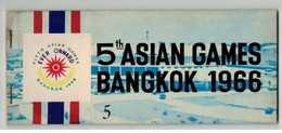 THAILANDE #FG35309 THAILAND CARNET 9 VUES VIEWS COMPLET 5TH ASIAN GAMES BANGKOK 1966 - Thaïlande