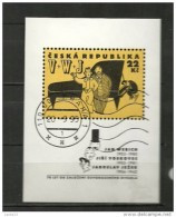 1995 BF 2 Oblitéré Anniversaire Du Théatre Libéré Piano Voskovec Jezec - Blocchi & Foglietti