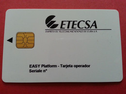 CUBA ETECSA Chip Card  EASY PLATFORM - TARJETA OPERADOR Test Trial Demo Proof (TB0322 - Cuba