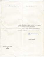 JC , Lettre Du Préfet D'INDRE ET LOIRE, Pierre TROUILLE ,félicitations , Légion D'honneur ,1962 ,frais Fr 1.75 E - Unclassified