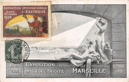 13-MARSEILLE-EXPOSITION D'ELECTRICITÉ 1908 - Exposición Internacional De Electricidad 1908 Y Otras