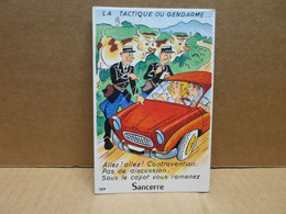 SANCERRE (18) Carte à Système Dépliant La Tactique Du Gendarme - Sancerre