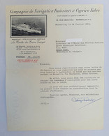 Compagnie De Navigation Fraissinet Et Cyprien Fabre - Courrier Du 24 Janvier 1962 - Andere & Zonder Classificatie