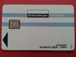 USA - Comsat Test - Subscriber Card Schlumberger Technologies Chip Card Test Trial Demo Proof (TB0322 - Cartes à Puce