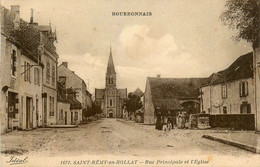 St Rémy En Rollat * La Rue Principale Et église Du Village - Autres & Non Classés
