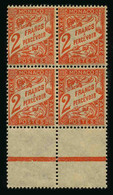 MONACO - YT TAXE 24 X4 - VARIETE TEINTE ORANGE AU LIEU DE VERMILLON - 4 TIMBRES NEUFS */** - Variétés