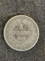 RARE / 1 FRANC ARGENT LOUIS PHILIPPE TYPE DOMARD 1842 A / FRANCE SILVER - 1 Franc