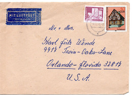 57391 - DDR - 1981 - 50Pfg. Fachwerk MiF A LpBf DOEBELN -> Orlando, FL (USA) - Covers & Documents