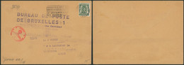 Guerre 40-45 - N°425 Sur Imprimée + Griffe BUREAU DE POSTE BRUXELLES 1 (1943) + Censure De Berlin > Suède - WW II (Covers & Documents)