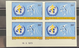 CENTRAFRICA 1973 "WHO" 4 SETS OF 1 VALUES IMPERF. - OMS