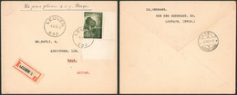 Breendonk - N°945 Coin De Feuille Seul Sur Lettre En Recommandé De Leuven (1954) > Bâle (Suisse) - Covers & Documents