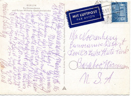 57414 - Berlin - 1957 - 40Pfg. Bauten EF A LpAnsKte BERLIN -> Baraboo, WI (USA) - Lettres & Documents