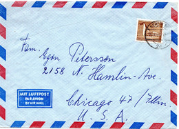57415 - Berlin - 1961 - 60Pfg. Bauten EF A LpBf BERLIN -> Chicago, IL (USA) - Briefe U. Dokumente