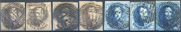 Belgique COB N°10 Et 11 (x7) - Oblitérés - (F2033) - 1858-1862 Medallones (9/12)