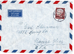 57421 - Bund - 1954 - 60Pfg. Heuss I EF A LpBf HAMBURG -> Racine, WI (USA) - Cartas & Documentos