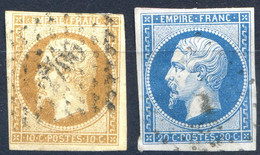 France N°13A Et 14B - Oblitérés - (F2032) - 1853-1860 Napoleone III