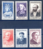 France N°989 à 994 - Série Célébrités 1954 - Neuf* - (F2002) - Nuevos