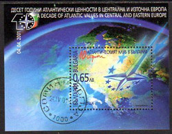 BULGARIA 2001 Atlantic Club (NATO) Block Used..  Michel Block 247 - Gebruikt