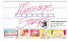 NZ 1989 Message Stamps World Stamp Expo '89 Mint Booklet - Markenheftchen