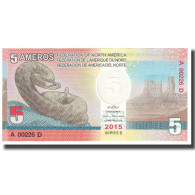 Billet, États-Unis, Billet Touristique, 2015, 5 AMEROS FEDERATION OF NORTH - Unidentified