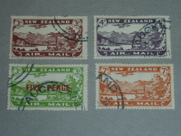 NEW ZEALAND AIR MAIL N°1/4 -1931 - NOUVELLE-ZELANDE POSTE AERIENNE N°1 AU N°4 (V) - Poste Aérienne