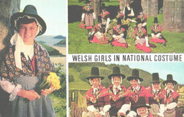 United Kingdom:Welsh Girls In Welsh National Costume - Europa