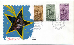 1966 VATICANO FDC Natale 445/447 - FDC