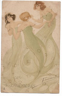 L31A146 -  Dessin De Femmes "Les Ephémères - Arts Nouveaux - Illustrateur Raphaël  Kirchner - Raphaël Tuck Série 375 - Vrouwen