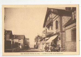 76 -  Les Grandes Dalles Arrivée A La Mer Et Sanatorium Pompe A Essence Shell Ed Photo Jaouen Rouen - Other & Unclassified