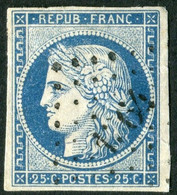 Timbre N°4 Cérès 25c Bleu Oblitération Losange PC - 1849-1850 Ceres