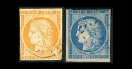 2 Timbres Type Cérès N°13 Orange 40c Et N°23 Bleu 25c Colonies Générales - Cérès