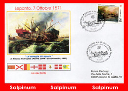 ANNULLO ANNIVERSARIO 450° BATTAGLIA DI LEPANTO F.D.C. VENEZIA - 2021-...: Poststempel