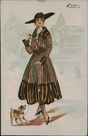 L. FODRI SIGNED 1910s POSTCARD - WOMAN & DOG  (2777) - Busi, Adolfo