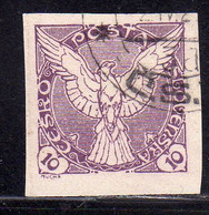 CZECHOSLOVAKIA CESKA CECOSLOVACCHIA 1918 1920 NEWSPAPER STAMPS WINDHOVER 10h USED USATO OBLITERE' - Newspaper Stamps