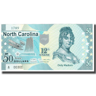 Billet, États-Unis, 50 Dollars, NORTH CAROLINA, NEUF - A Identificar