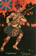 Militaria * Cpa Illustrateur CHAMOUIN * Highlander * Uniforme Régiment * Cachet Hôpital Complémentaire 57 Redon - Regimente