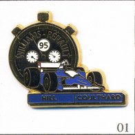 Pin's F 1 / Team Williams Renault 1995 Damon Hill Et David Coulthard - Cartouche Bleu Avec Chronomètre. T864-01 - F1