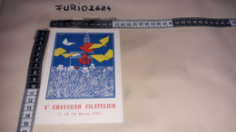 MV1 FIRENZE 17-18-19 MARZO 1957 4'' CONVEGNO FILATELICO TIMBRO ANNULLO ILLUSTRATA - Manifestations