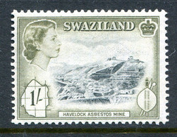 Swaziland 1956 Pictorials - 1/- Asbestos Mine LHM (SG 59) - Swasiland (...-1967)