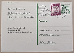 ALLEMAGNE Dauphins, Dauphin, Dolphin, Delfin, Entier Postal , Obliteration Thematique Illustrée 1982 - Dolphins