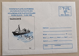 ROUMANIE Baleine, Baleines, Whales, Ballena, Entier Postal Illustré BALENIERA 1996 - Walvissen