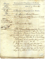 1825 LETTRE ADMINISTRATION SUITE EXPLOSION POUDRERIE ST JEAN D ANGELY  Fr. Maurin Poitiers Pour  La Rochelle - Documents Historiques