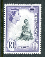 Swaziland 1961 Pictorials - New Currency - 1r Swazi Married Woman MNH (SG 88) - Swaziland (...-1967)