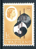 Swaziland 1962-66 Pictorials - ½c Swazi Shields HM (SG 90) - Swaziland (...-1967)