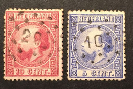 1867- Netherlands - King William III - 5+10 Dutch Cent - A2 - Used Stamps