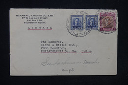 NOUVELLE ZÉLANDE - Enveloppe Commerciale De Palmerston North Pour Les USA En 1953 - L 118499 - Cartas & Documentos