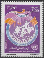 Algeria 1994, World Population Day, MNH Single Stamp - Algeria (1962-...)