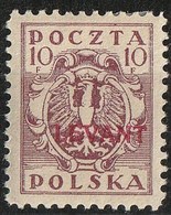 Pologne - Levant Polonais N° 3 MH Timbre De Pologne Surchargé (H11) - Levant (Türkei)